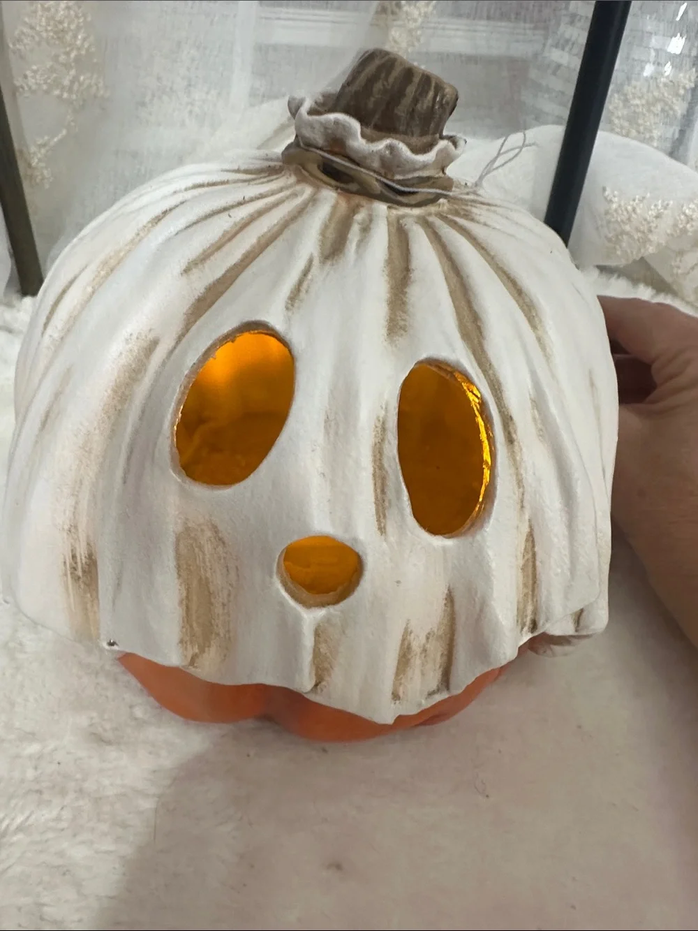Toil and  trouble, ghost pumpkin LED lighting decor